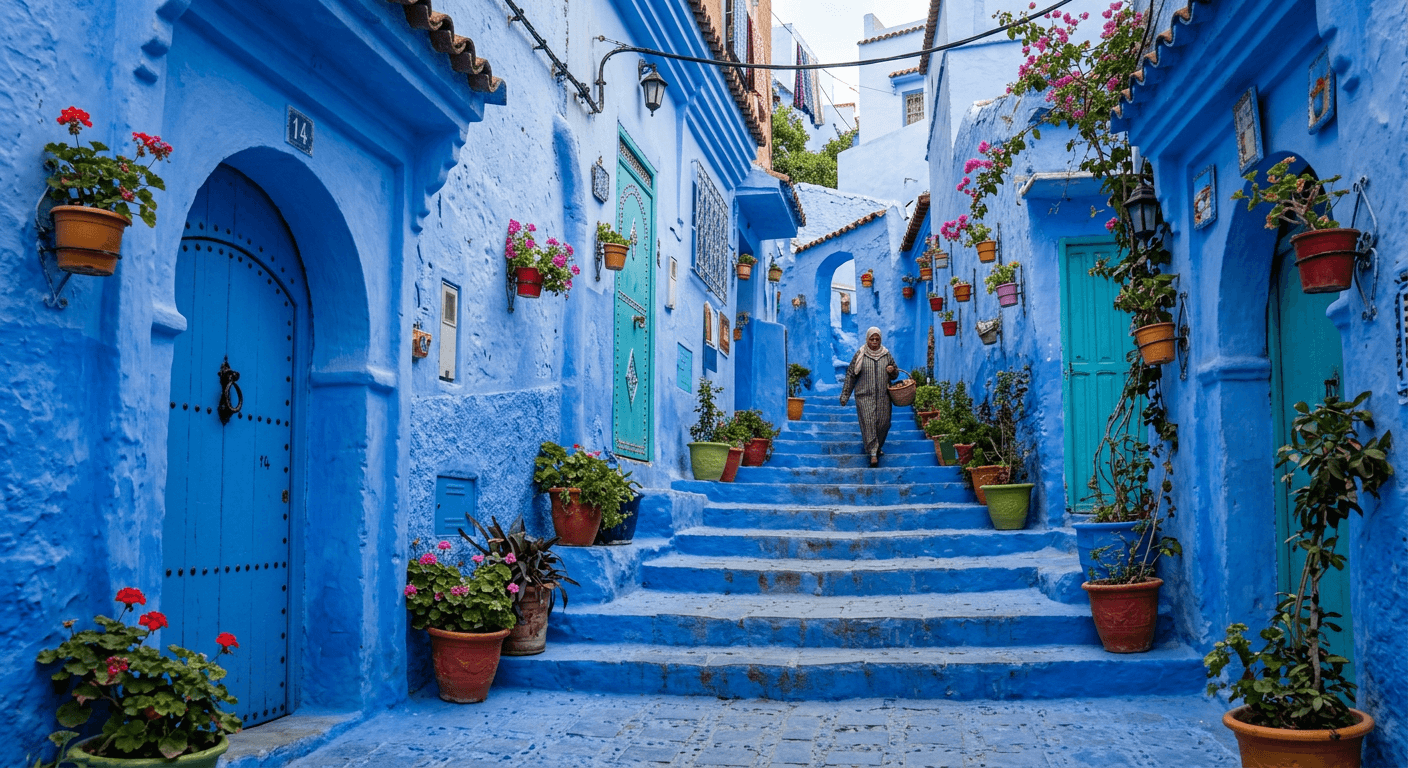 Blue-washed alleys of Chefchaouen